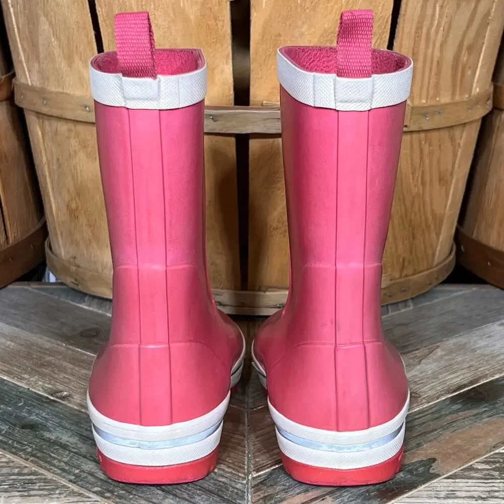 Helly Hansen JK Midsund Red White Rubber Waterproof Rain Boot Little Kid Size 13